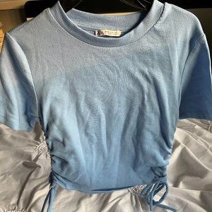 Baby blue Zara top in a Medium